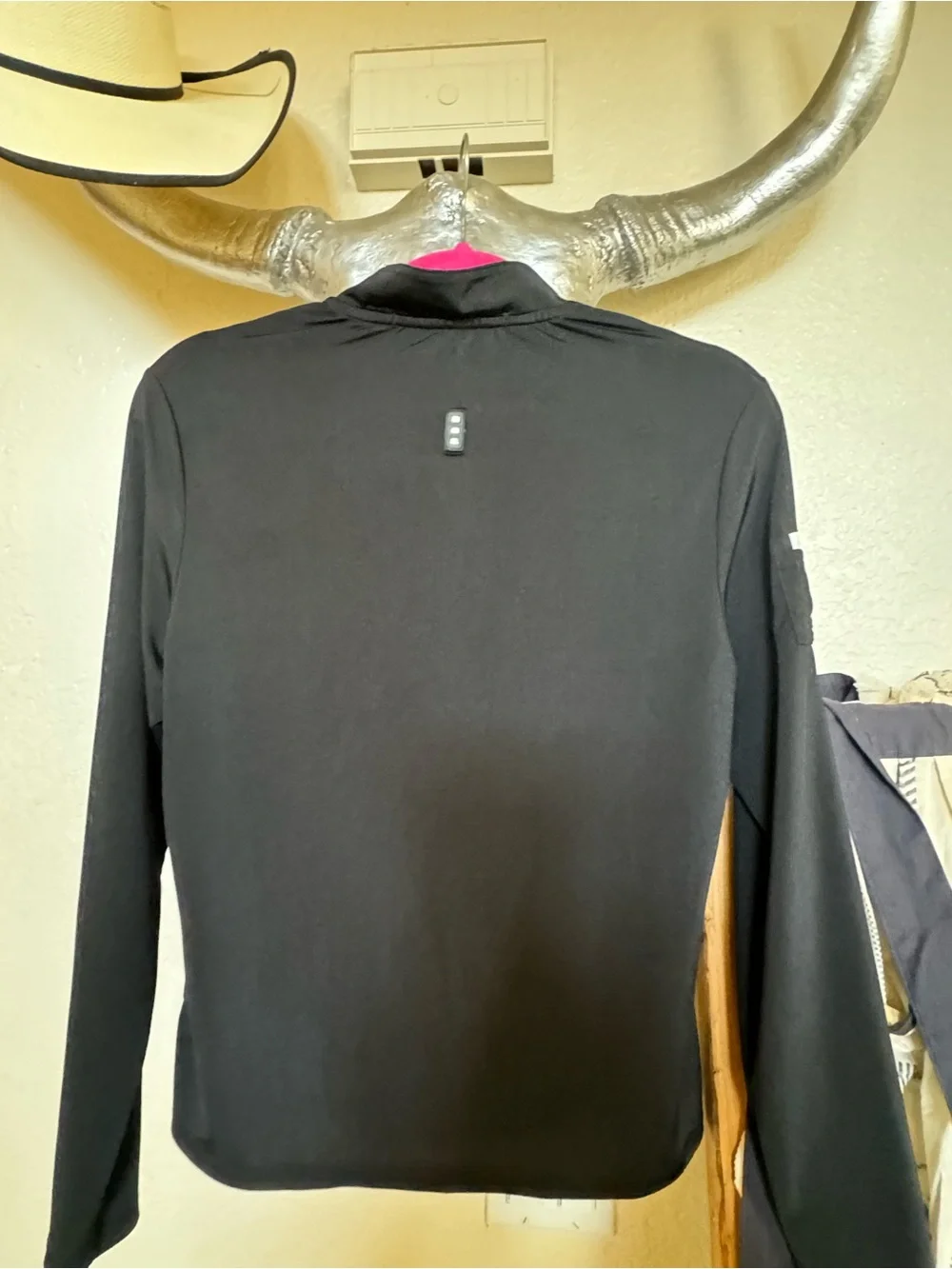jamie sadock Black Long-Sleeve Quarter-Zip Golf Top